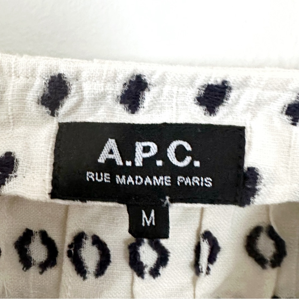 A.P.C. White and Black Mini Dress - Picture 11 of 12